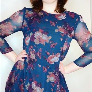 Beautiful Blue Floral Dress